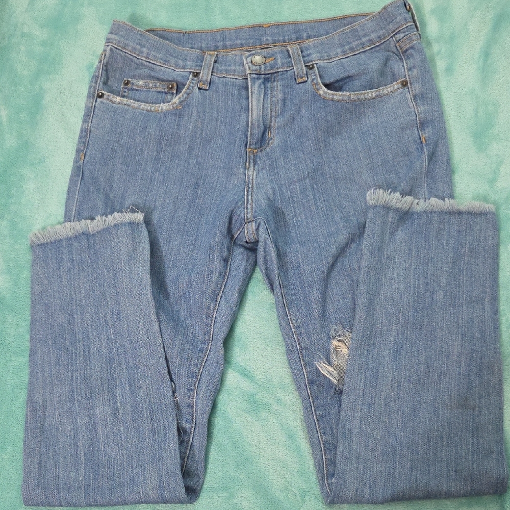 CARMAR, Distressed Blue Jeans